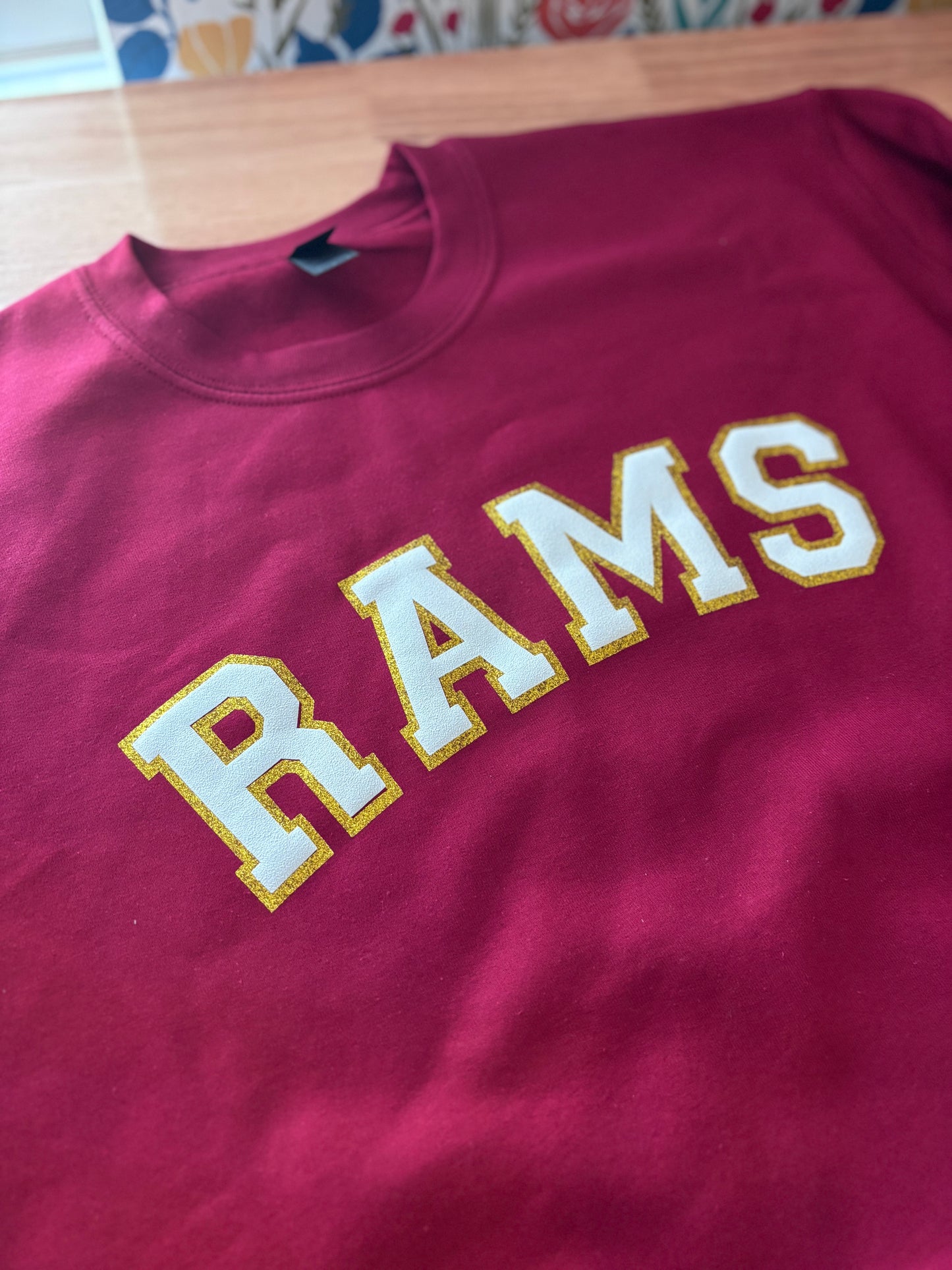 Faux Chenille Patch Sweatshirt