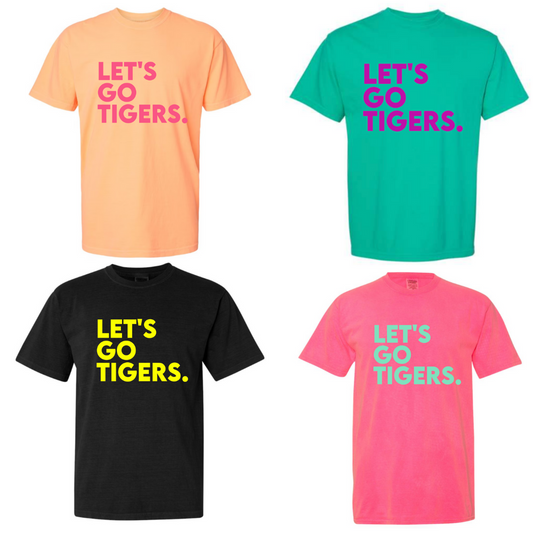 Neon Let's Go Tigers